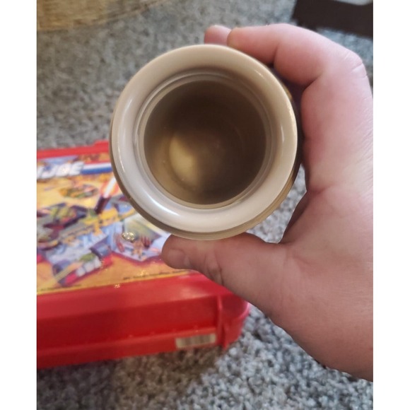 Vintage 1990 GI Joe Aladdin Red Plastic Lunch Box w/‎ Thermos Missing Lid - Picture 3 of 5